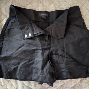 Club Monaco Linen Blend Black Shorts